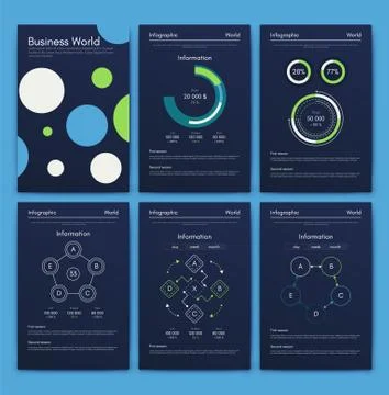 Modern infographic vector elements for business brochures. Use in website, co 스톡 일러스트