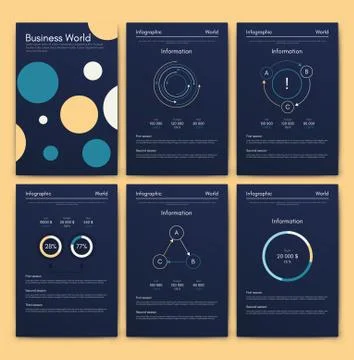Modern infographic vector elements for business brochures. Use in website, co イラスト素材