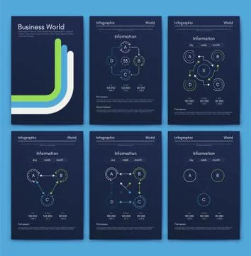 Modern infographic vector elements for business brochures. Use in website, co イラスト素材