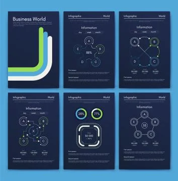 Modern infographic vector elements for business brochures. Use in website, co イラスト素材