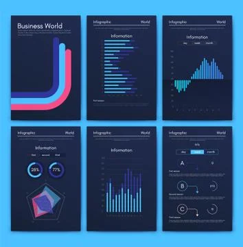Modern infographic vector elements for business brochures. Use in website, co Illustrazione stock