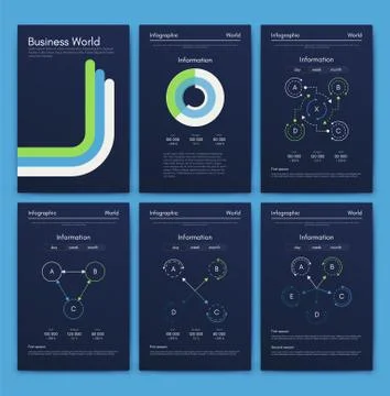 Modern infographic vector elements for business brochures. Use in website, co イラスト素材