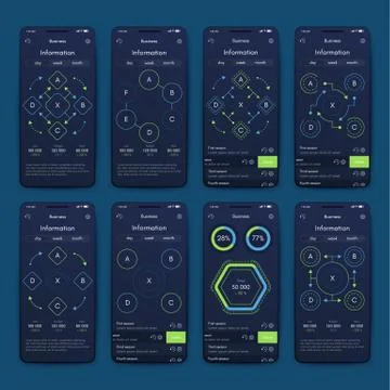 Modern infographic vector elements for business brochures. Use in website, co Stock Illustration