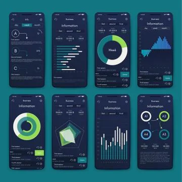 Modern infographic vector elements for business brochures. Use in website, co イラスト素材