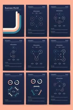 Modern infographic vector elements for business brochures. Use in website, co 스톡 일러스트