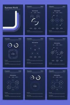 Modern infographic vector elements for business brochures. Use in website, co Stockillustratie