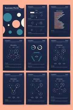 Modern infographic vector elements for business brochures. Use in website, co Stockillustratie