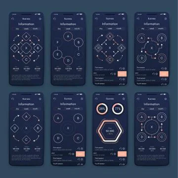 Modern infographic vector elements for business brochures. Use in website, co Stock Illustration