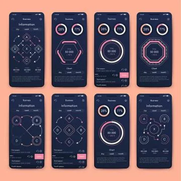 Modern infographic vector elements for business brochures. Use in website, co 스톡 일러스트