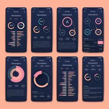 Modern infographic vector elements for business brochures. Use in website, co Stock Illustration