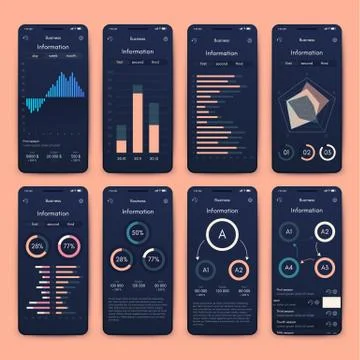 Modern infographic vector elements for business brochures. Use in website, co Stock Illustration