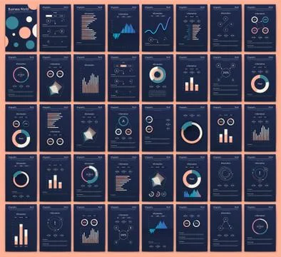 Modern infographic vector elements for business brochures. Use in website, co Stock Illustration