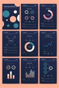 Modern infographic vector elements for business brochures. Use in website, co Stock Illustration