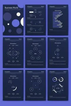 Modern infographic vector elements for business brochures. Use in website, co Illustrazione stock