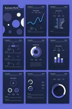 Modern infographic vector elements for business brochures. Use in website, co Stock Illustration
