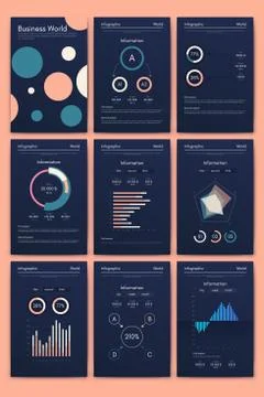 Modern infographic vector elements for business brochures. Use in website, co Stockillustratie