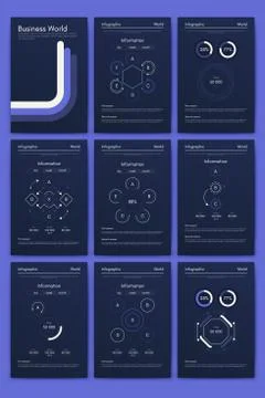 Modern infographic vector elements for business brochures. Use in website, co 스톡 일러스트