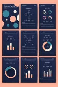 Modern infographic vector elements for business brochures. Use in website, co Stock Illustration