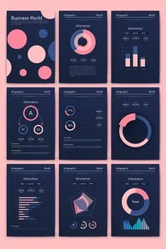 Modern infographic vector elements for business brochures. Use in website, co イラスト素材
