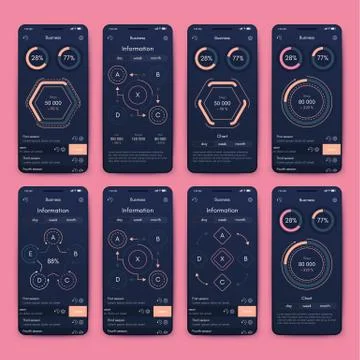 Modern infographic vector elements for business brochures. Use in website, co Stock Illustration