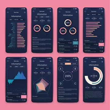 Modern infographic vector elements for business brochures. Use in website, co Illustrazione stock