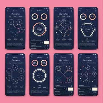 Modern infographic vector elements for business brochures. Use in website, co 스톡 일러스트