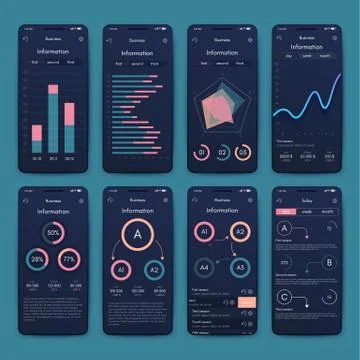 Modern infographic vector elements for business brochures. Use in website, co イラスト素材