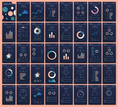 Modern infographic vector elements for business brochures. Use in website, co Stockillustratie