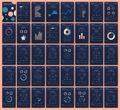 Modern infographic vector elements for business brochures. Use in website, co Stock Illustration