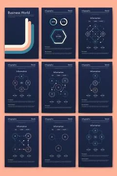 Modern infographic vector elements for business brochures. Use in website, co Stock Illustration