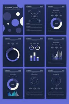 Modern infographic vector elements for business brochures. Use in website, co Stock Illustration