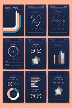 Modern infographic vector elements for business brochures. Use in website, co Stock Illustration