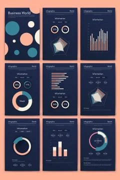 Modern infographic vector elements for business brochures. Use in website, co Stock Illustration