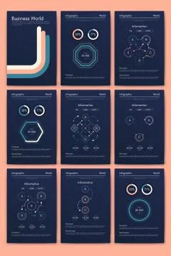 Modern infographic vector elements for business brochures. Use in website, co Stock Illustration