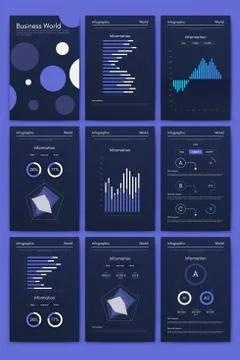 Modern infographic vector elements for business brochures. Use in website, co Illustrazione stock