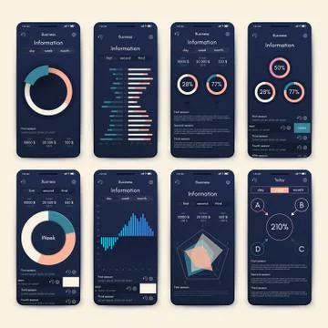 Modern infographic vector elements for business brochures. Use in website, co Illustrazione stock