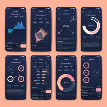 Modern infographic vector elements for business brochures. Use in website, co Illustrazione stock