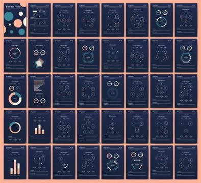 Modern infographic vector elements for business brochures. Use in website, co Stock Illustration