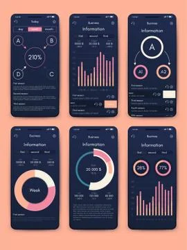 Modern infographic vector elements for business brochures. Use in website, co イラスト素材