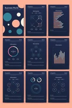 Modern infographic vector elements for business brochures. Use in website, co Stock Illustration