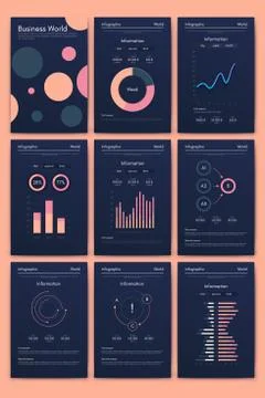 Modern infographic vector elements for business brochures. Use in website, co Stock Illustration