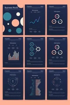 Modern infographic vector elements for business brochures. Use in website, co 스톡 일러스트