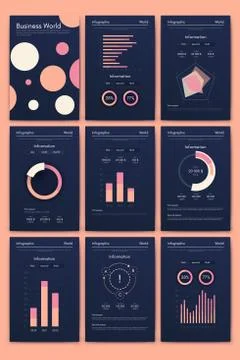 Modern infographic vector elements for business brochures. Use in website, co Stock Illustration