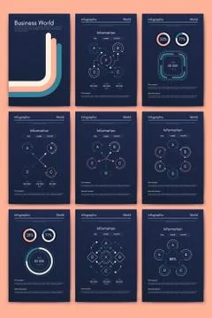 Modern infographic vector elements for business brochures. Use in website, co イラスト素材