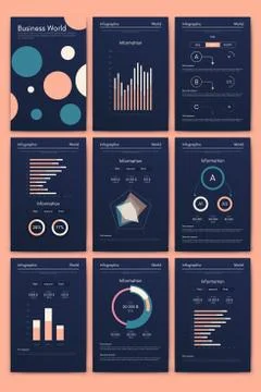 Modern infographic vector elements for business brochures. Use in website, co Stockillustratie