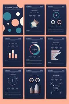 Modern infographic vector elements for business brochures. Use in website, co イラスト素材