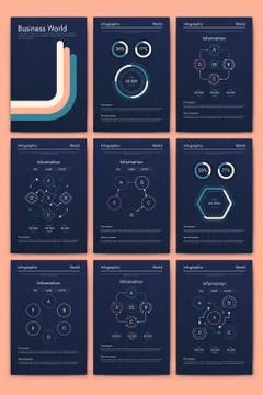 Modern infographic vector elements for business brochures. Use in website, co Stock Illustration