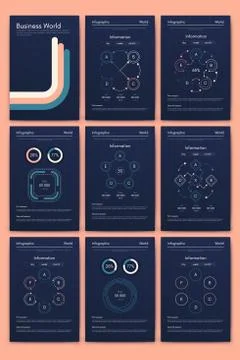 Modern infographic vector elements for business brochures. Use in website, co Stock Illustration