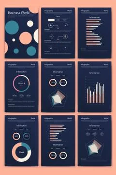 Modern infographic vector elements for business brochures. Use in website, co Stock Illustration