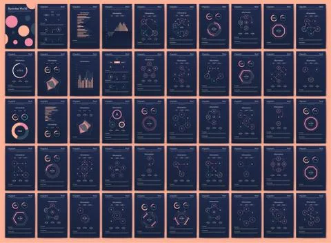 Modern infographic vector elements for business brochures. Use in website, co Stock Illustration